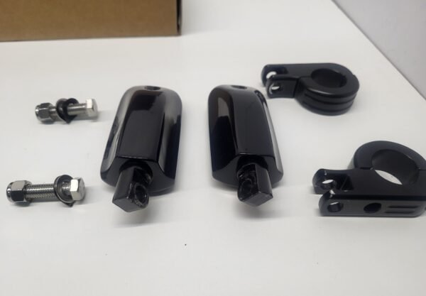 Footpegs Foot Pegs Black with 1-1/4?? Foot Peg Clamps Black for Harley