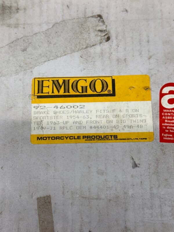 EMGO Brake Shoes for Harley Sportster, Big Twins