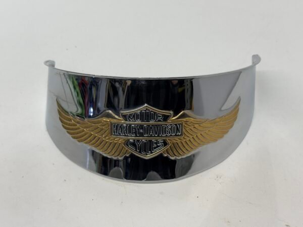 OEM Harley Eagle Wing Headlight Cap OEM 67791-91T and Driving Light Visors 67796-91T