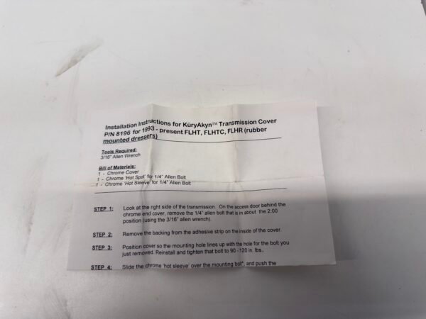 Kuryakyn Transmission Cover p/n 8196 for 1993-up Harley FLHT, FLHTC, FLHR