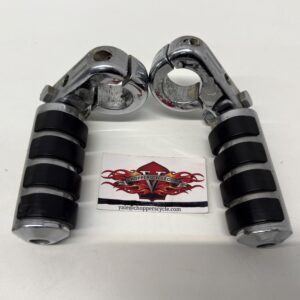 CH885 (1) Footpegs with Foot Peg Clamps 1 1/4" for Harley