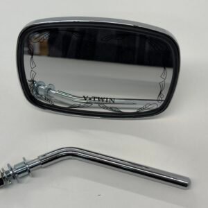 Emgo Chrome Die Cast Mirror Scrolled V-Twin Harley