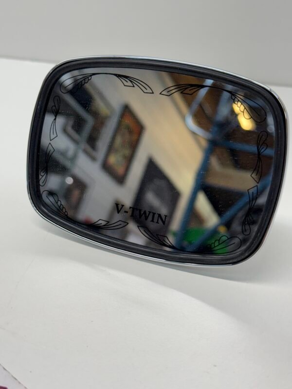 Emgo Chrome Die Cast Mirror Scrolled V-Twin Harley