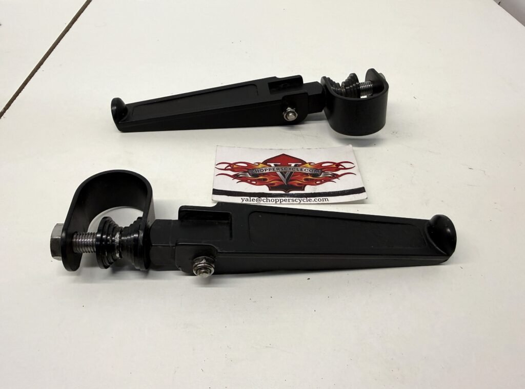 1 1/4" U-Clamp Footpegs Foot pegs Black For Harley