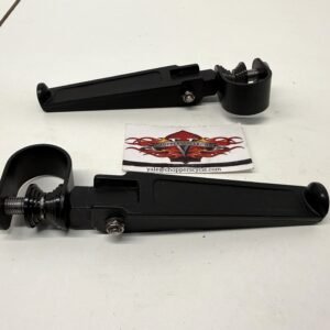 1 1/4" U-Clamp Footpegs Foot pegs Black For Harley