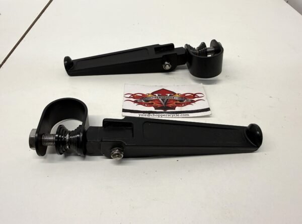 1 1/4" U-Clamp Footpegs Foot pegs Black For Harley