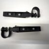 CH893 (2) 1 1/4" U-Clamp Footpegs Foot pegs Black For Harley