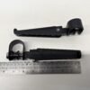 CH893 (4) 1 1/4" U-Clamp Footpegs Foot pegs Black For Harley
