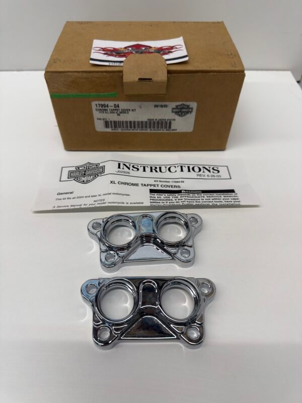OEM Harley Chrome Tappet Cover Kit 17994-04 for 2004-up Sportster