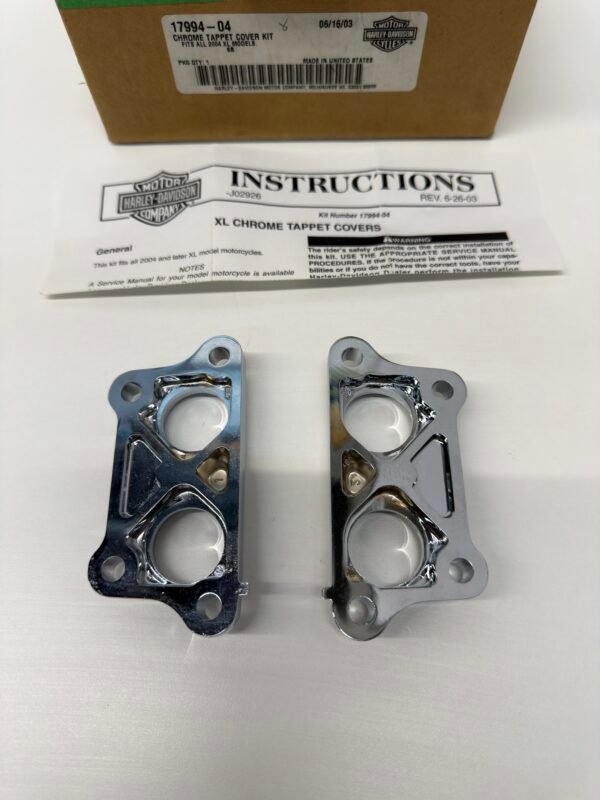 OEM Harley Chrome Tappet Cover Kit 17994-04 for 2004-up Sportster