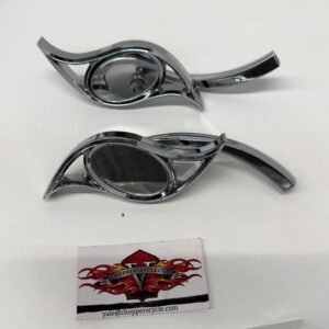 Villain Mirror Set with Curved Stems Chrome 34-0768