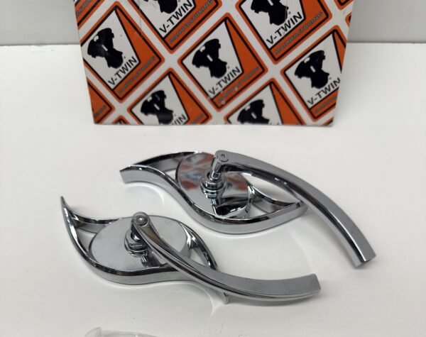Villain Mirror Set with Curved Stems Chrome 34-0768