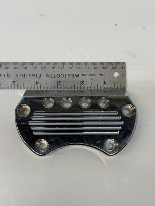 Chrome Billet Top Handlebar Clamp 4 Light Holes for Harley