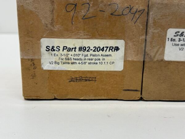 S&S 3-1/2" +.010" Forged Pistons Assembly Set V2 Big Twin 4-5/8" stroke 92-2047