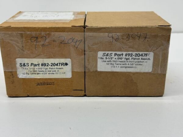 S&S 3-1/2" +.010" Forged Pistons Assembly Set V2 Big Twin 4-5/8" stroke 92-2047