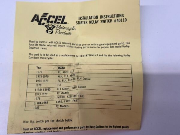 V-Twin ACCEL 40110 Starter Relay for Harley