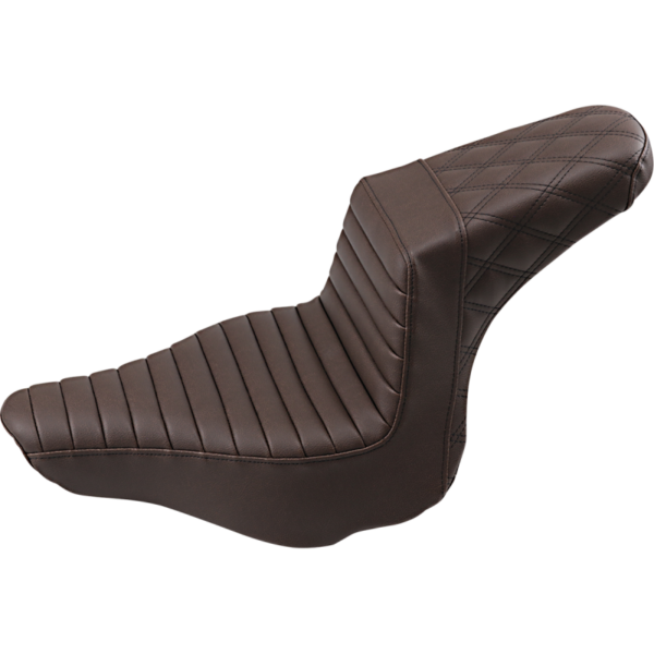Saddlemen Brown Step-Up? TR Front & LS Rear Seat for 13-17 Harley FXSB Breakout