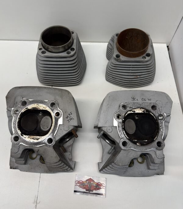 CH1056 (8) OEM Harley Cylinders 16593-99 and Heads w/ Springs 16723-99, 16725-99 1999-2016 Twin Cam