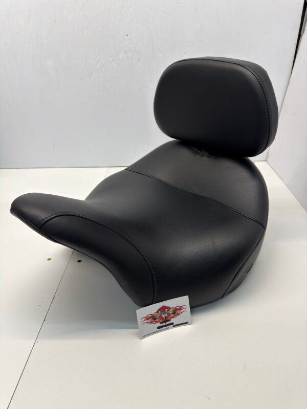 OEM Harley Signature Series? Solo Seat with ?Rider Backrest 51700-09 for 08-19 Touring