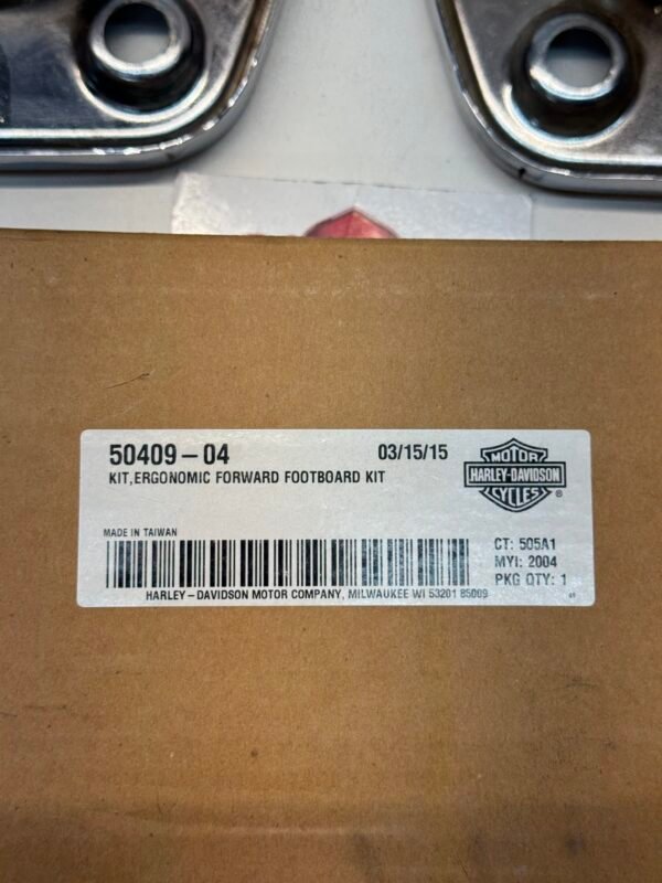 OEM Harley Ergonomic Forward Footboard kit 50409-04 for 02-later Touring