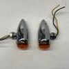 Motorcycle Mini Turn Signals Indicator Lights Universal Chrome
