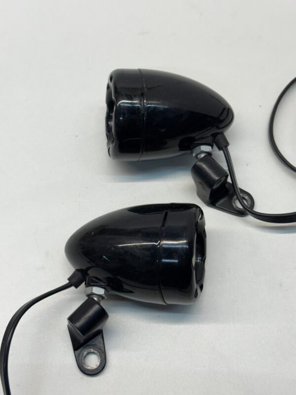 Arlen Ness Front Led Turn Signals Black Amber Lens for Harley